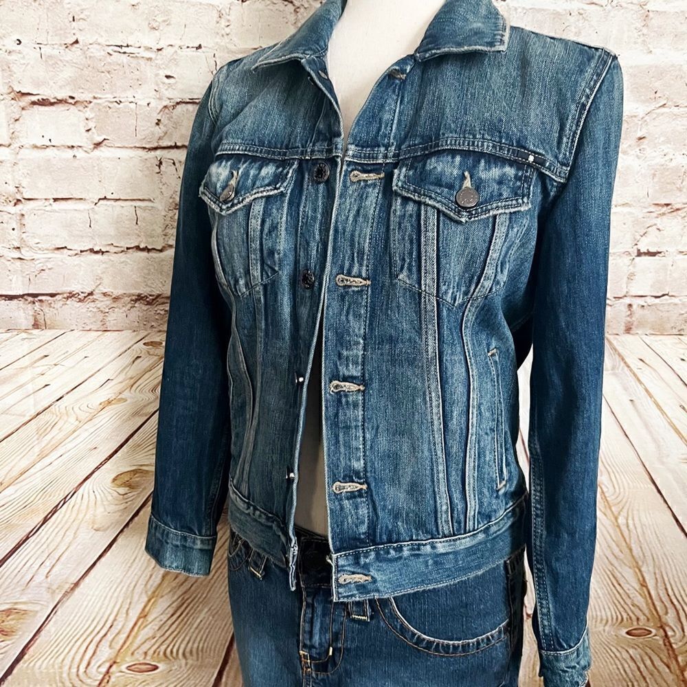 Lucky Brand tomboy trucker jean jacket